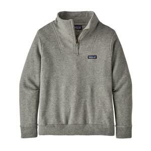 Patagonia Women's Woolie Fleece Wool Blend Pullover Quarter Zip – Gray – Medium